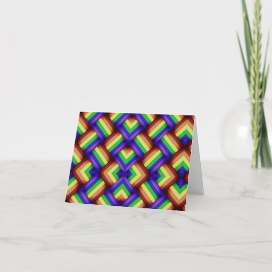 LGBT Gay Pride Party Rainbow Flag Pattern! Kaart (Voorkant)
