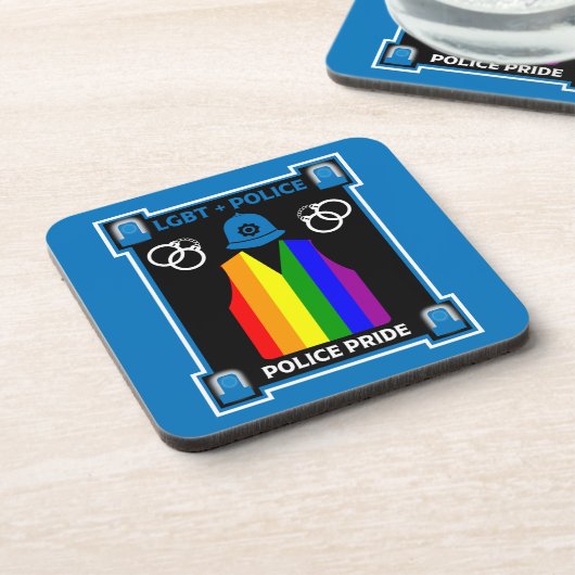 LGBT+ Gay Pride Politie Bier Onderzetter (Linkerzijde)
