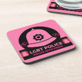 LGBT+ Gay Pride Politie Bier Onderzetter (Linkerzijde)