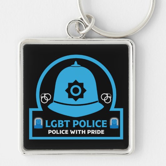 LGBT+ Gay Pride Politie Sleutelhanger (Voorkant)