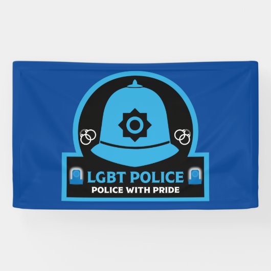 LGBT+ Gay Pride Politie Spandoek (Horizontaal)