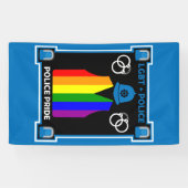 LGBT+ Gay Pride Politie Spandoek (Horizontaal)