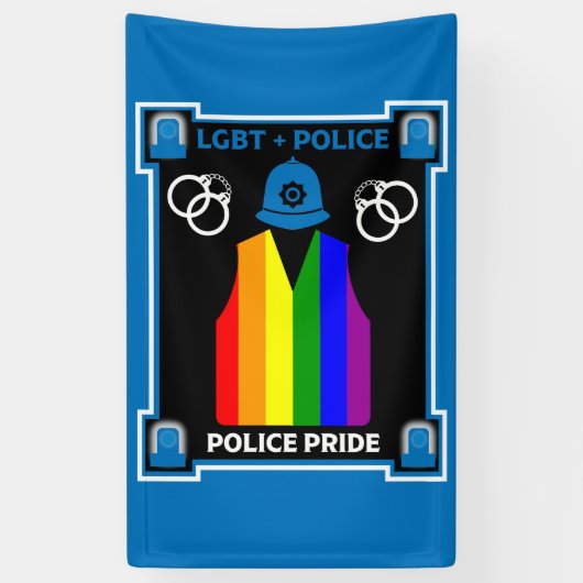 LGBT+ Gay Pride Politie Spandoek (Verticaal)