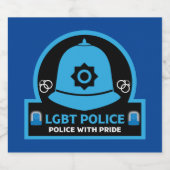 LGBT+ Gay Pride Politie Sparkling Wijnetiket (Enkel label)