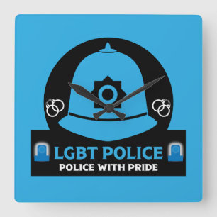 LGBT+ Gay Pride Politie Vierkante Klok