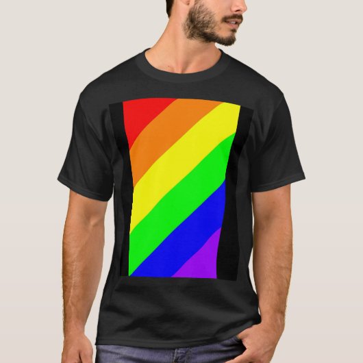 LGBT Gay Pride Rainbow Colors T-Shirt (Voorkant)