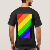 LGBT Gay Pride Rainbow Colors T-Shirt (Achterkant)