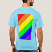 LGBT Gay Pride Rainbow Colors T-Shirt (Achterkant)