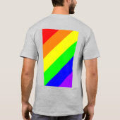 LGBT Gay Pride Rainbow Colors T-Shirt (Achterkant)