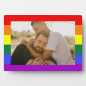 LGBT Gay Pride Rainbow Custom Foto Tafelblad Ezel Fotoplaat (voorkant)