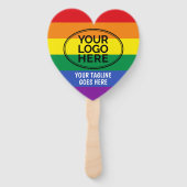 LGBT Gay Pride Rainbow Custom Logo Handwaaier (Achterkant)