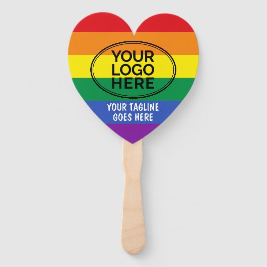 LGBT Gay Pride Rainbow Custom Logo Handwaaier (Achterkant)