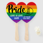 LGBT Gay Pride Rainbow Custom Logo Handwaaier (Voorkant en achterkant)