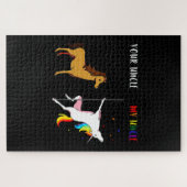 LGBT Gay Pride Rainbow Flag Custom Cadeaubon Legpuzzel (Horizontaal)