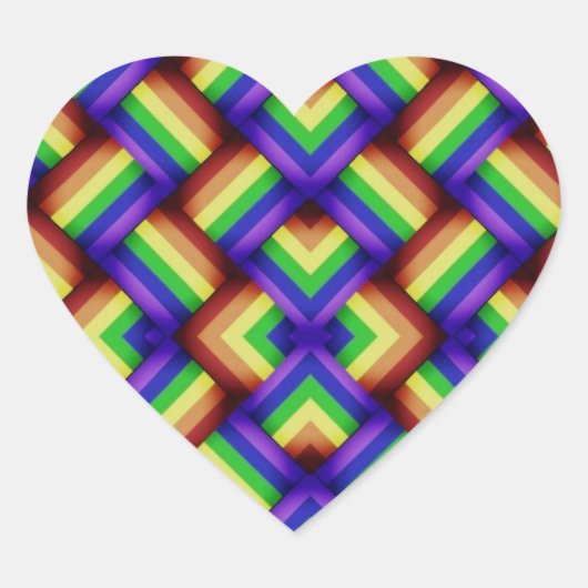 LGBT Gay Pride Rainbow Flag Pride Hart Sticker (Voorkant)