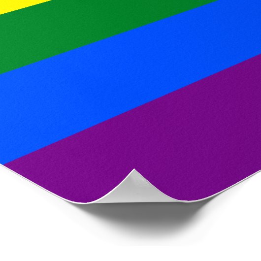 LGBT Gay Pride Rainbow Flag Square Poster (Hoek)