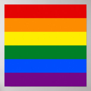 LGBT Gay Pride Rainbow Flag Square Poster