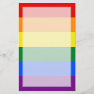LGBT Gay Pride Rainbow Flag Stripe Briefpapier