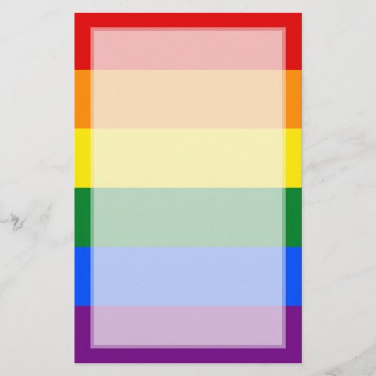 LGBT Gay Pride Rainbow Flag Stripe Briefpapier