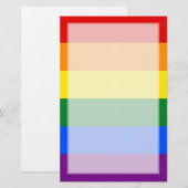 LGBT Gay Pride Rainbow Flag Stripe Briefpapier