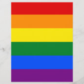 LGBT Gay Pride Rainbow Flag Stripe Flyer (Achterkant)