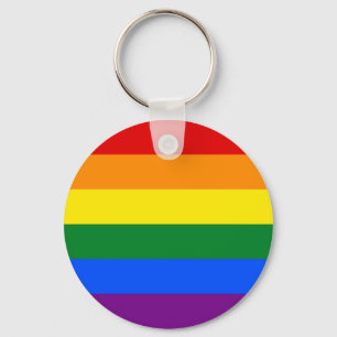 LGBT Gay Pride Rainbow Flag Stripe Sleutelhanger