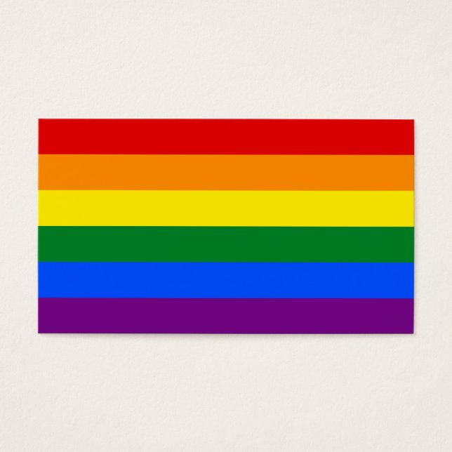 LGBT Gay Pride Rainbow Flag Stripe Visitekaartjes (Voorkant)