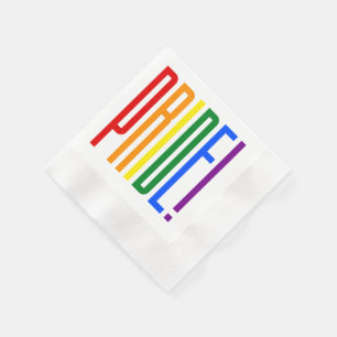 LGBT Gay Pride Rainbow Flag Typografie LGBTQ Party Servet