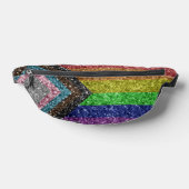 LGBT Gay Pride Rainbow Glitter Glam Luxe Heuptasje (Liggend)