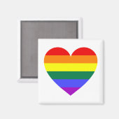 LGBT Gay Pride Rainbow Heart Magneet (Voorkant / Achterkant)