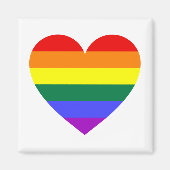 LGBT Gay Pride Rainbow Heart Magneet (Voorkant)