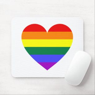 LGBT Gay Pride Rainbow Heart Muismat