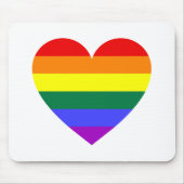 LGBT Gay Pride Rainbow Heart Muismat (Voorkant)