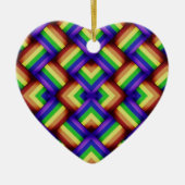 LGBT Gay Pride Rainbow Heart Ornament (Voorkant)