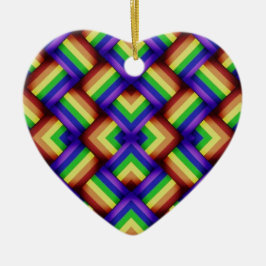 LGBT Gay Pride Rainbow Heart Ornament
