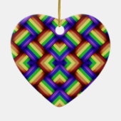 LGBT Gay Pride Rainbow Heart Ornament (Achterkant)
