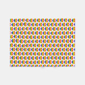 LGBT Gay Pride Rainbow Heart Patroon Fleece Deken (Voorkant (Horizontaal))