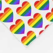 LGBT Gay Pride Rainbow Heart Patroon Fleece Deken (Hoek)