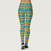 LGBT Gay Pride Rainbow Heart Patroon Leggings (Achterkant)