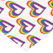 LGBT Gay Pride Rainbow Heart Patroon LGBTQ Korte Tafelloper (Hoek)