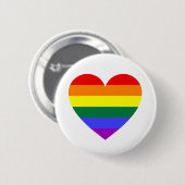 LGBT Gay Pride Rainbow Heart Ronde Button 5,7 Cm (Voorkant /achterkant)