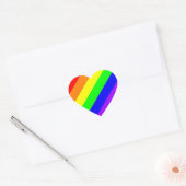 LGBT Gay Pride Rainbow Heart Sticker (Envelop)