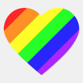 LGBT Gay Pride Rainbow Heart Sticker