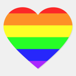 LGBT Gay Pride Rainbow Heart Sticker