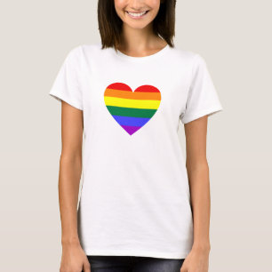 LGBT Gay Pride Rainbow Heart T-shirt