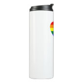 LGBT Gay Pride Rainbow Heart Thermosbeker (Gedraaid links)