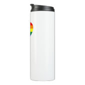 LGBT Gay Pride Rainbow Heart Thermosbeker (Geroteerd rechts)