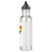 LGBT Gay Pride Rainbow Heart Waterfles (Rechts)