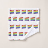 LGBT Gay Pride Rainbow Layer Weddencke Slice Bad Handdoek (Wasdoekje)