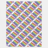 LGBT Gay Pride Rainbow Layer Weddencke Slice Fleece Deken (Voorkant)